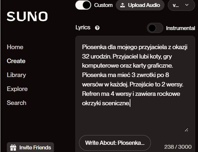 Suno - piosenka na urodziny