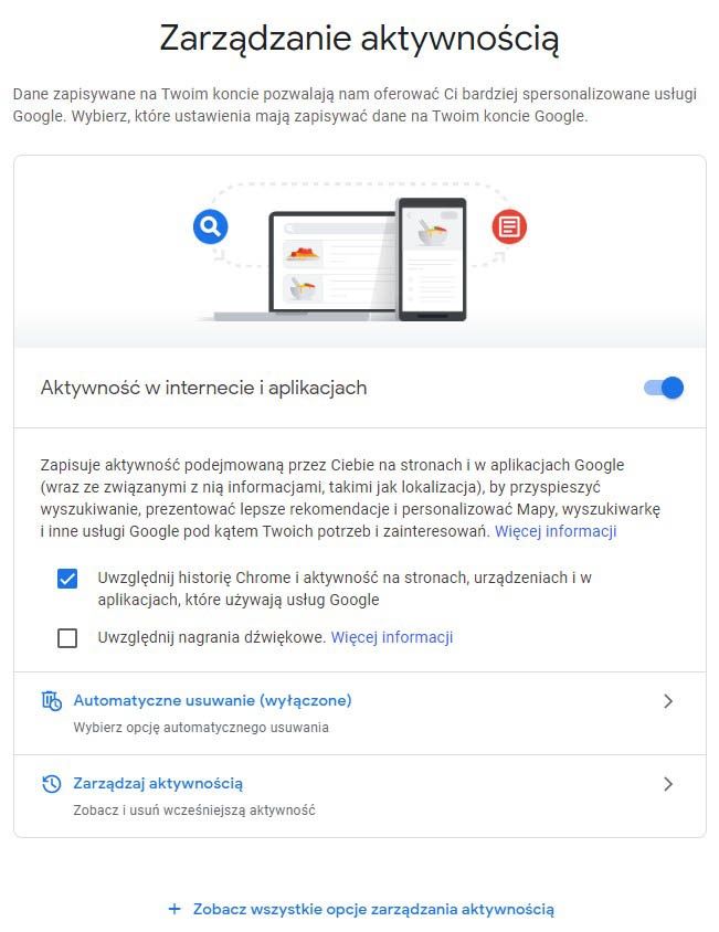 Jak usunąć aktywność w Google?