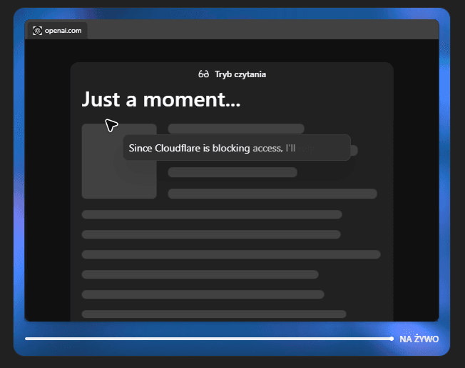 okienko robocze chatgpt agent