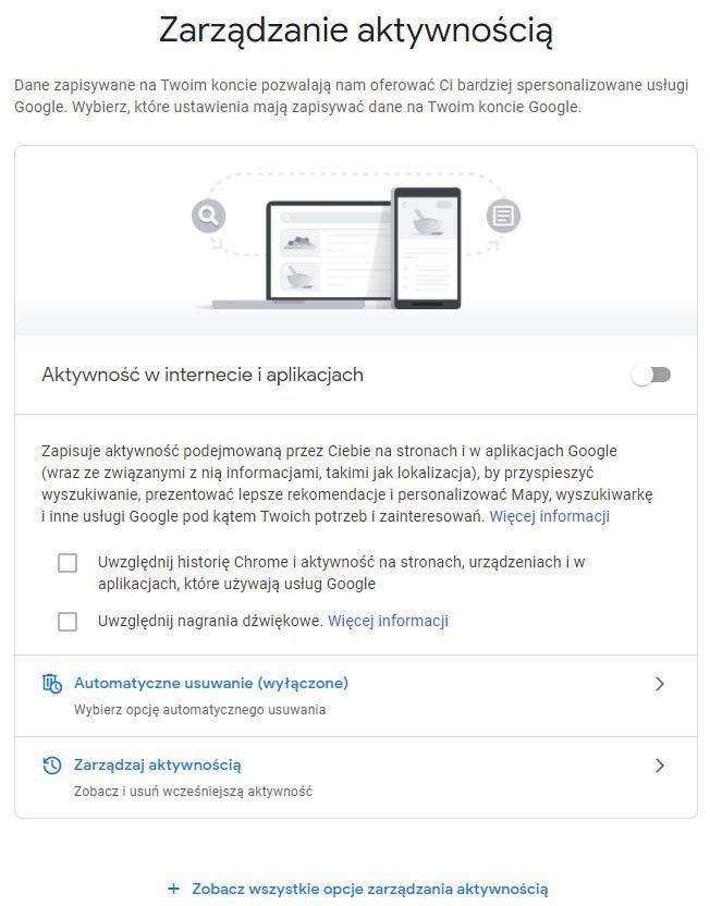Aktywność w Google 1
