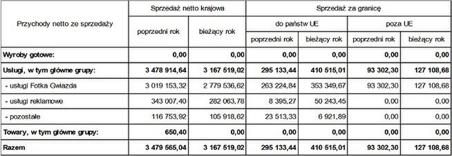 Wyniki finansowe Fotki w 2024 i 2023 r.