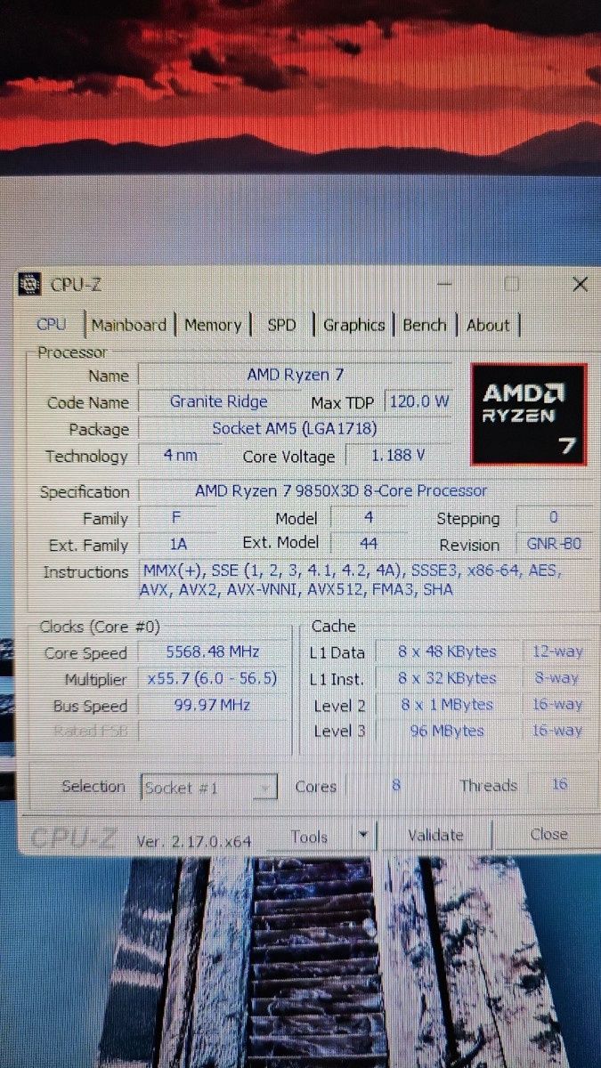 AMD Ryzen 7 9850X3D - specyfikacja