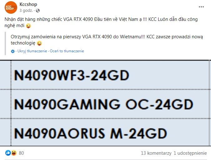 Gigabyte GeForce RTX 4090 - zamówienie