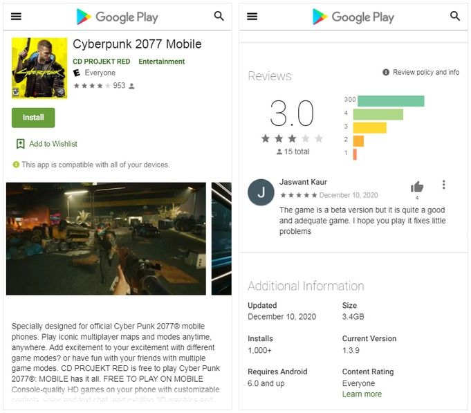 Cyberpunk 2077 fałszywa aplikacja