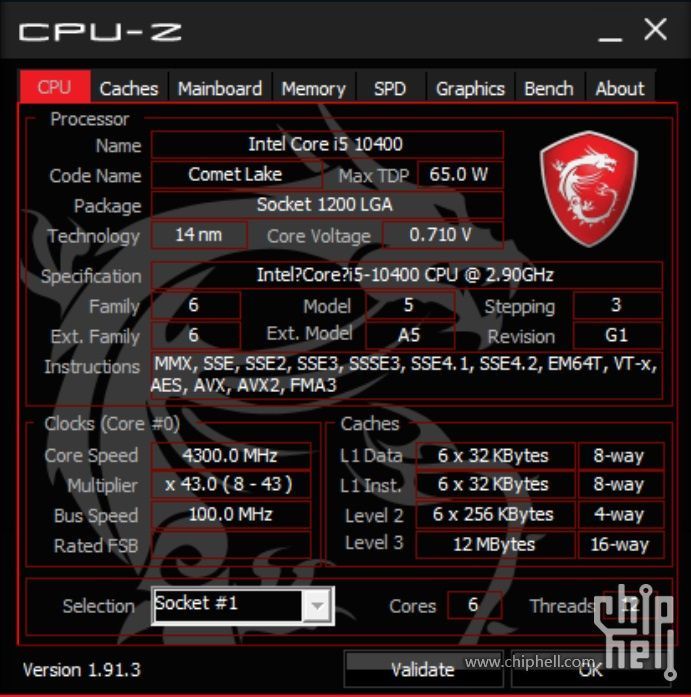 Intel Core i5-10400