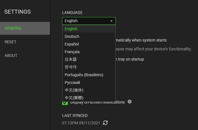 Razer Synapse app