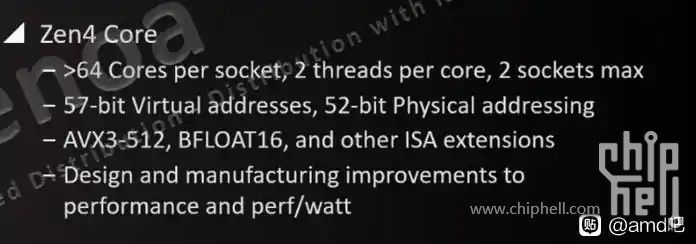 AMD Epyc Genoa - specyfikacja rdzeni Zen 4