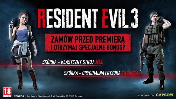 Resident Evil 3 przedsprzedaż