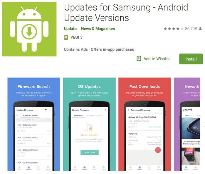 Updates for Samsung