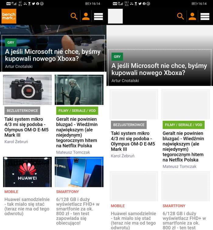 Huawei Przegladarka - blokowanie obrazów