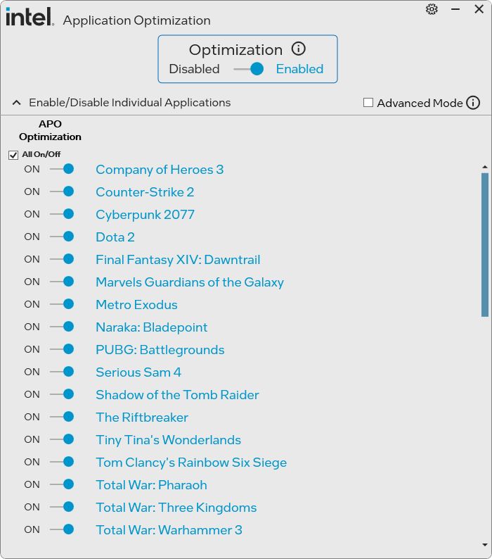 Intel Application Optimization