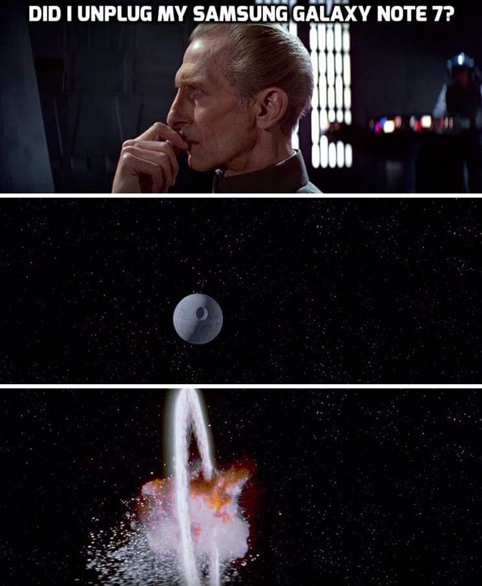 Galaxy Note 7 wybucha - meme