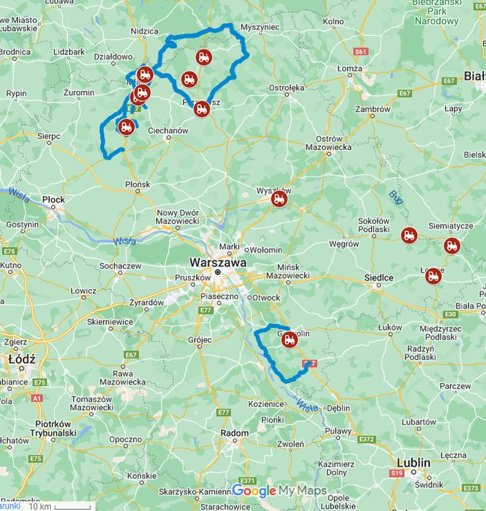 Ogólnopolski protest rolników - utrudnienia w powiecie płockim