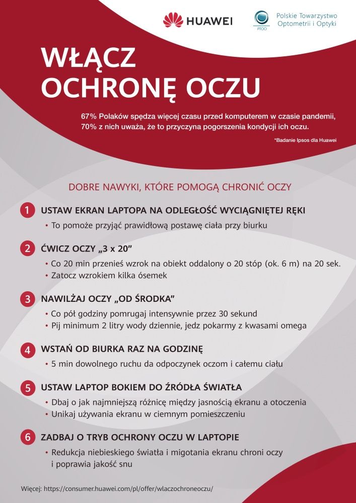 Włącz ochronę oczu
