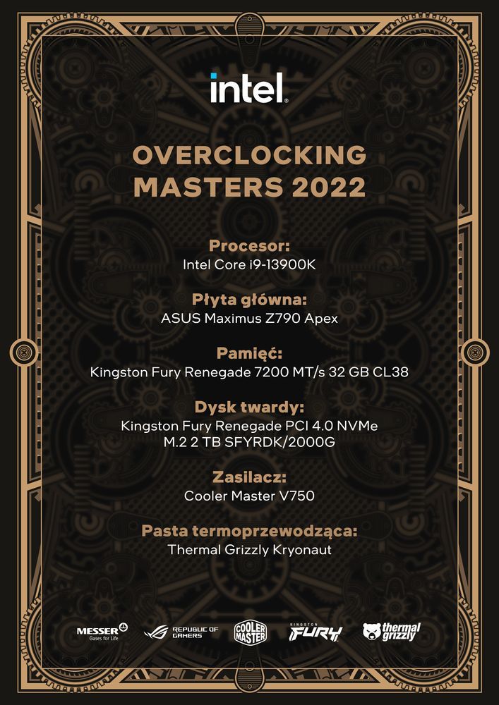 Intel Overclocking Masters 2022 - platforma sprzętowa