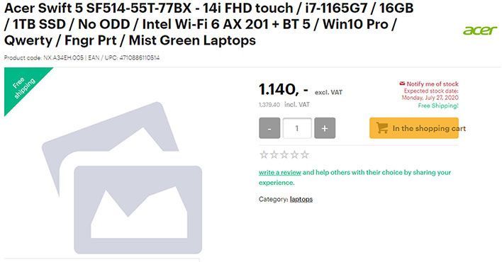 Acer Swift 5 - laptop z procesorem Intel Tiger Lake