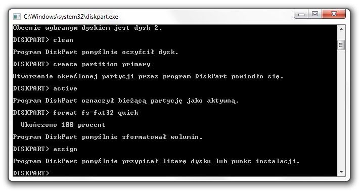 Przypisanie litery do partycji
