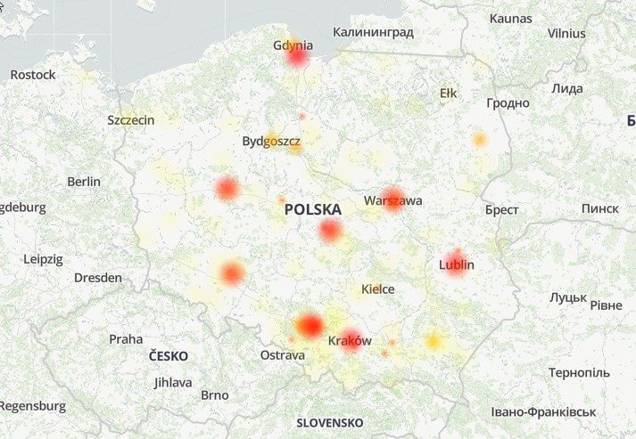 Messenger mapa awarii