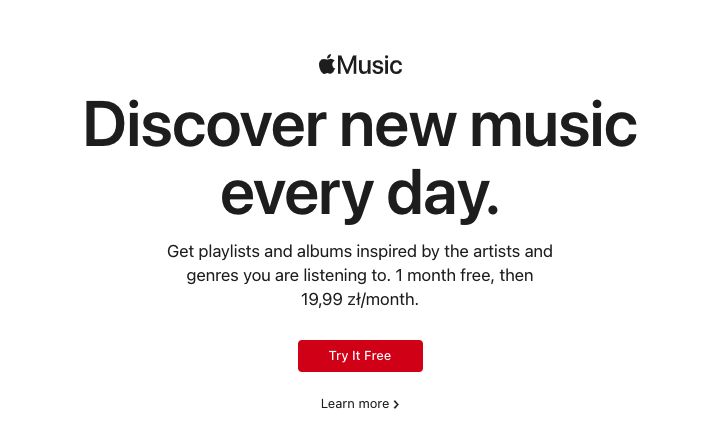 Apple Music - subsrypcja