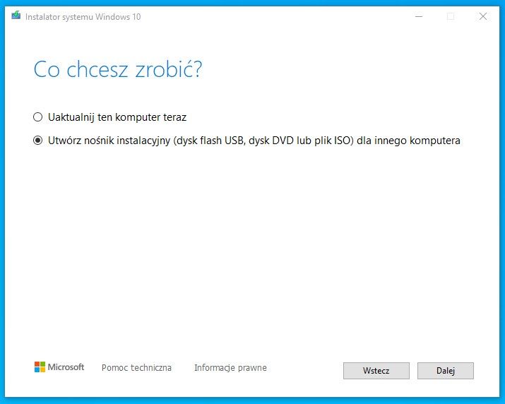 Utwórz nośnik instalacyjny