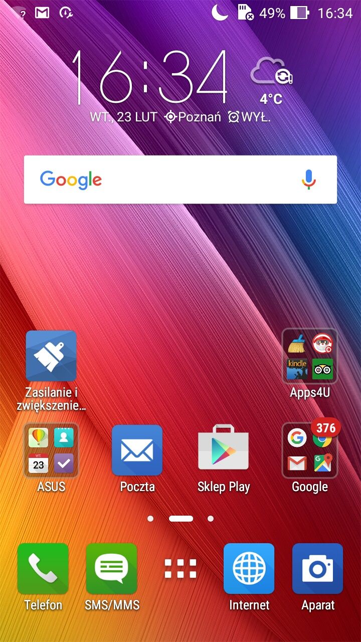 asus zenfone max interfejs