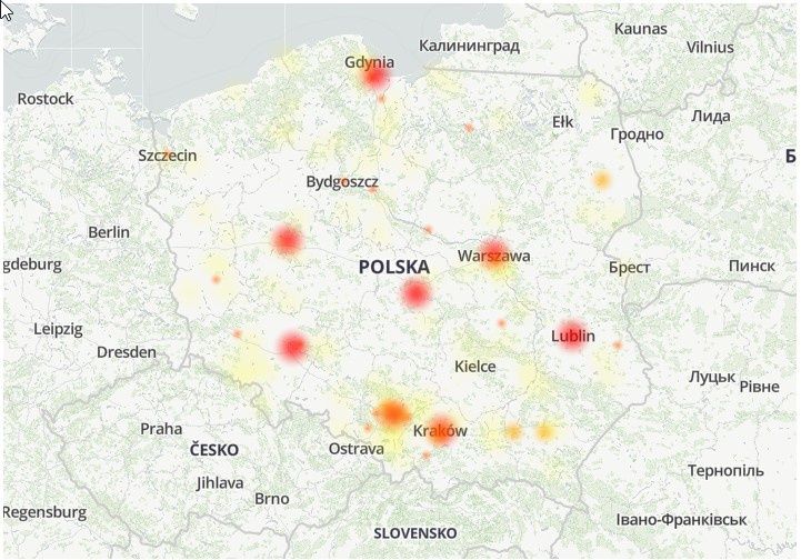 zasięg awarii instagrama