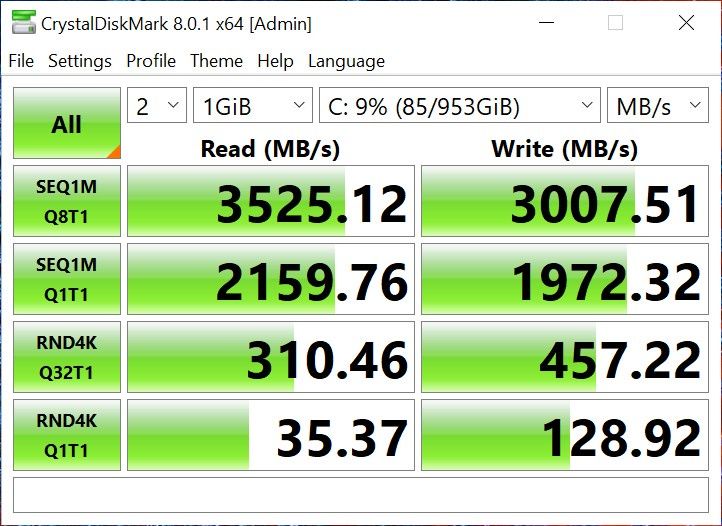 ASUS Zenbook Duo - test dysku