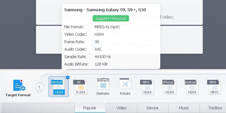 VideoProc profil konwersji