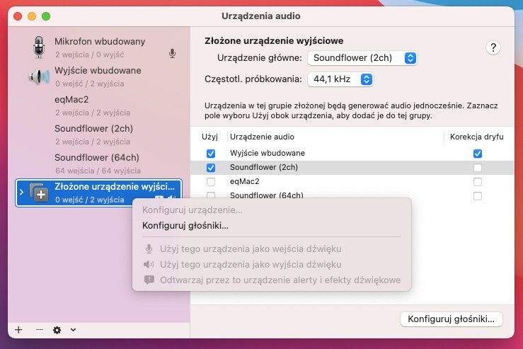 Nagrywanie dźwięku z komputera - MacOS