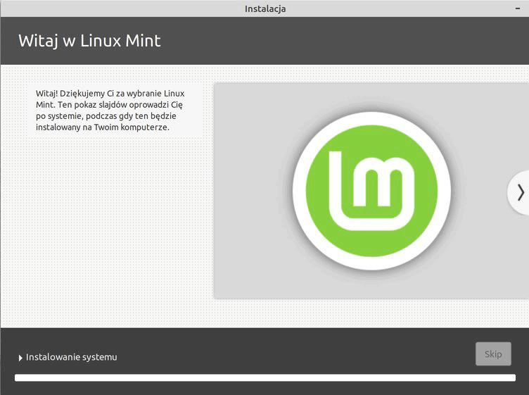 witaj w linux mint