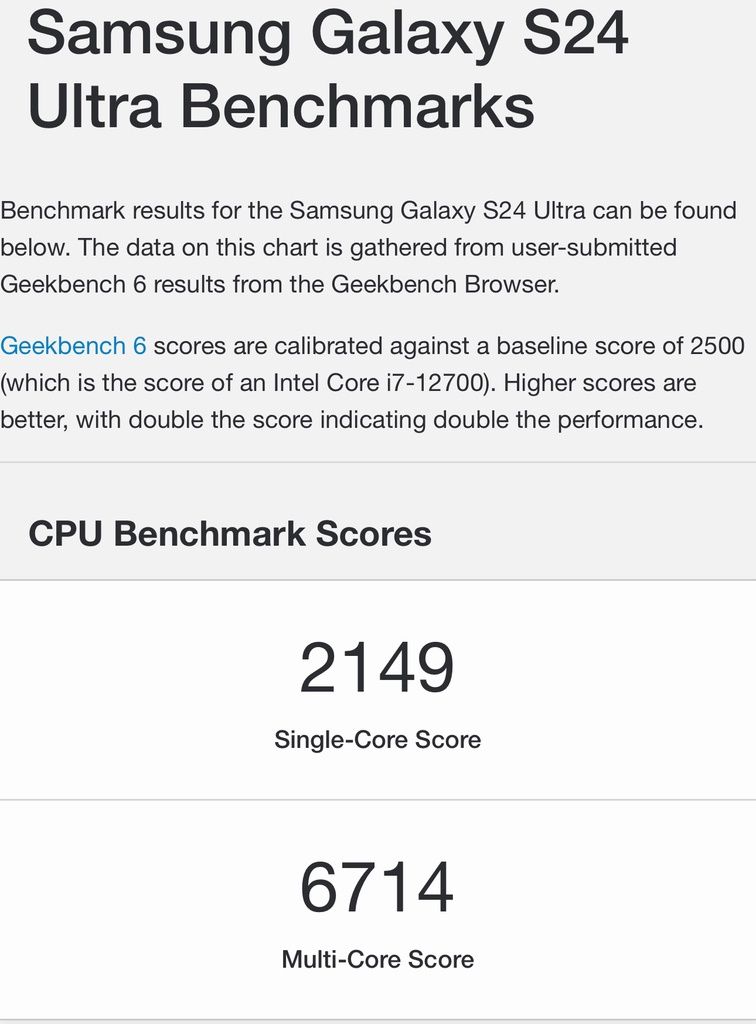 Samsung galaxy s24 ultra geekbench