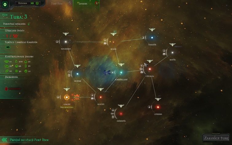 Battlefleet Gothic: Armada - mapa galaktyki