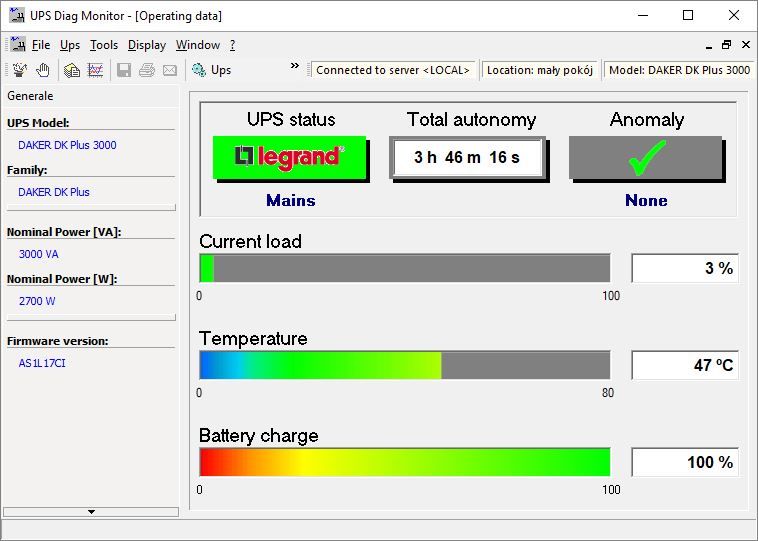 Legrand UPS Diag Monitor