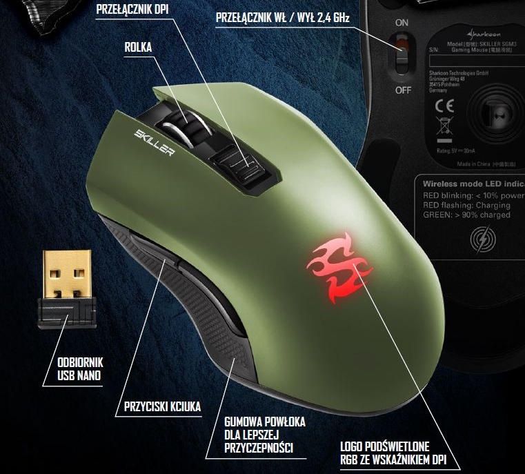 Sharkoon Skiller SGM3 cechy
