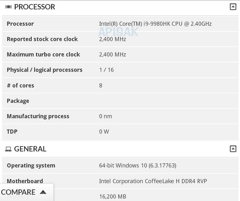 Intel Core i9-9980HK