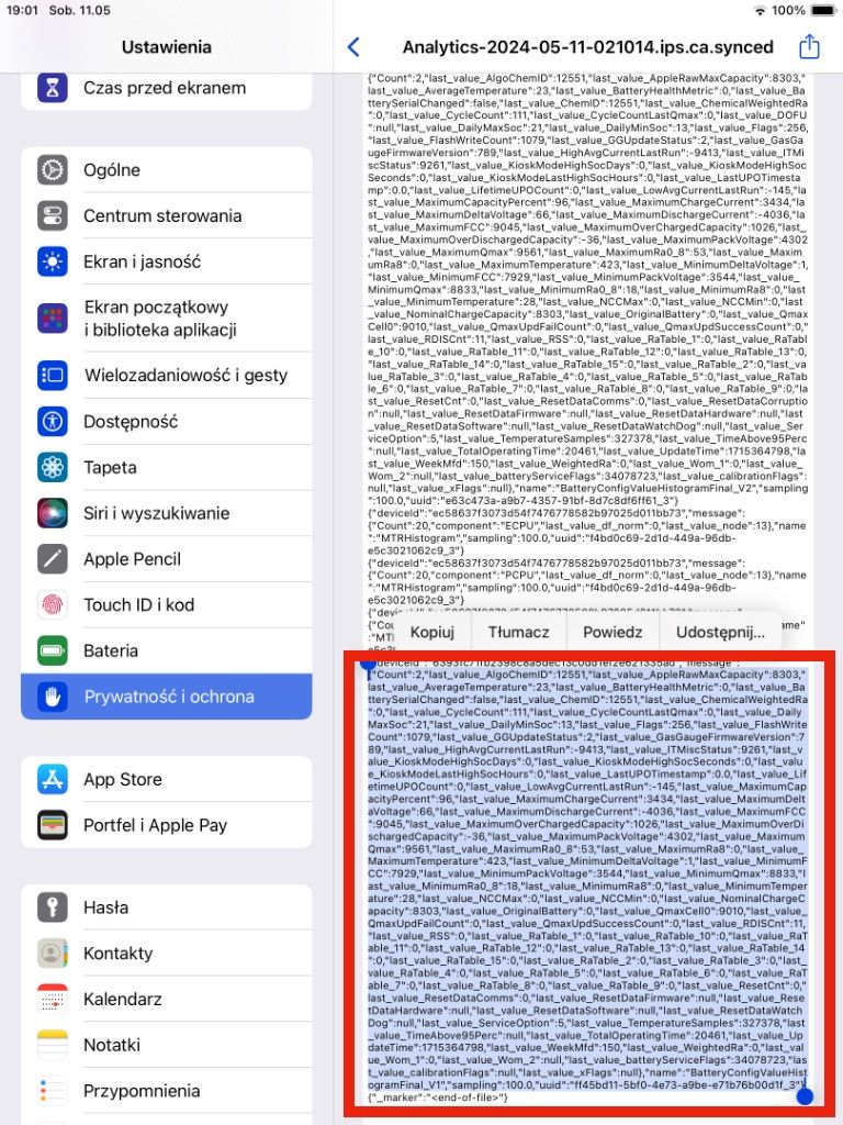 iPad bateria kondycja