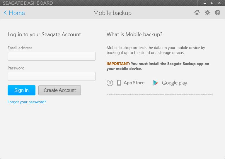 Seagate Dashboard