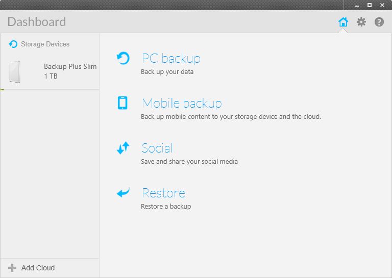 Seagate Dashboard