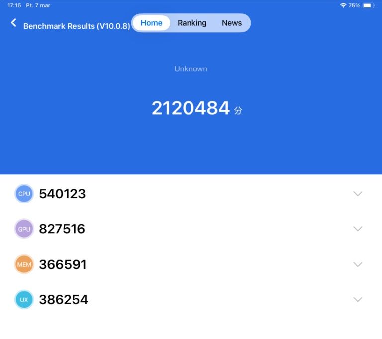 iPad Air M3 - AnTuTu