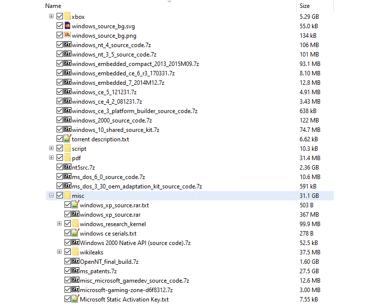Windows - kod źródłowy