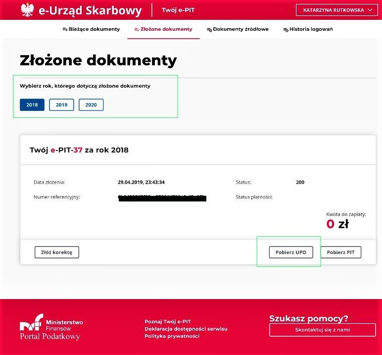 deklaracje podatkowe w w-Urząd