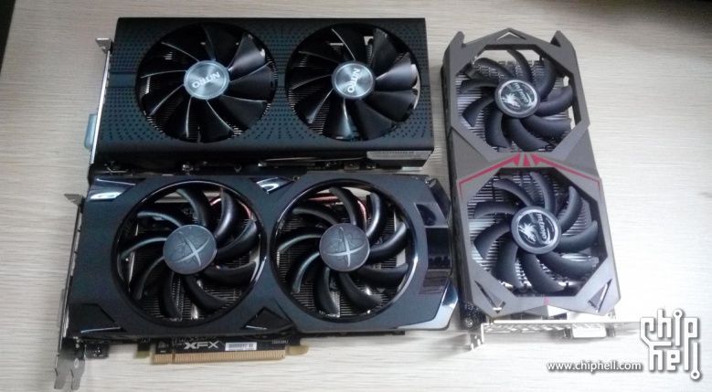 Sapphire i XFX Radeon RX 470D oraz Colorful GeForce GTX 1050 Ti
