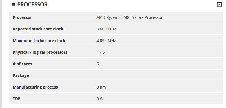 AMD Ryzen 5 3500