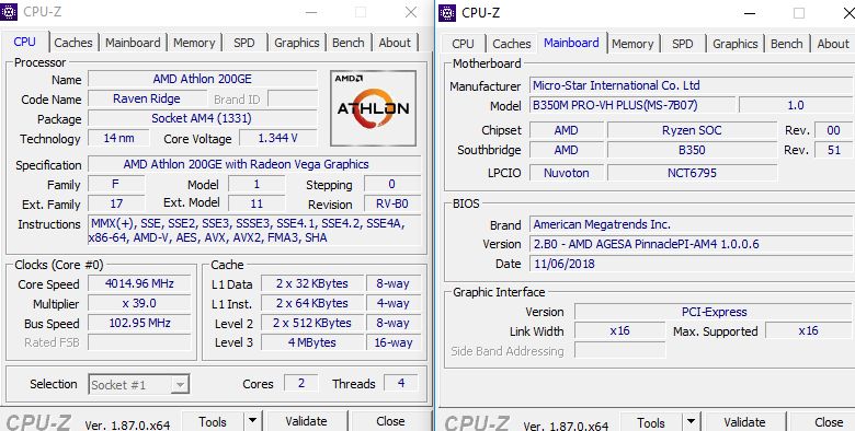 AMD Athlon 200GE - podkręcanie