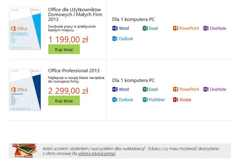 Ceny pakietu Microsoft w wersji profesjonalnej mogą przyprawić o ból głowy właścicieli małych, nierzadko jednoosobowych firm