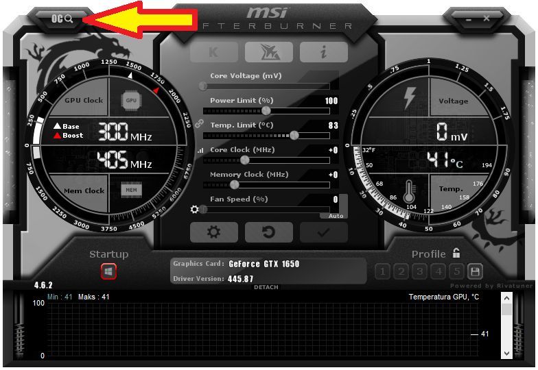 MSI Afterburner - OC Scanner