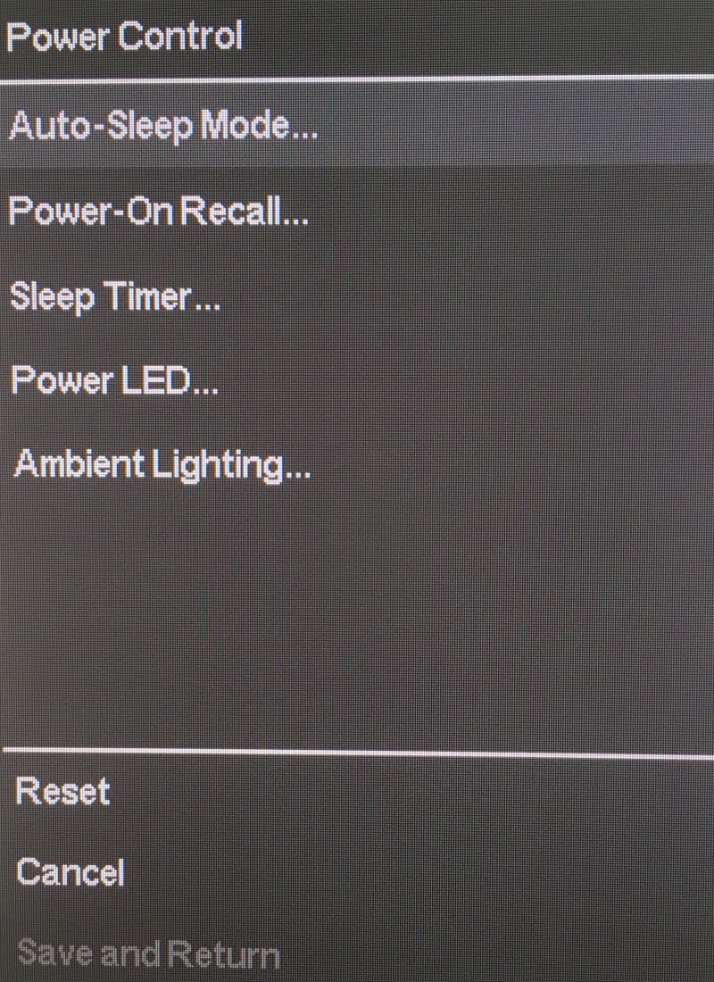 HP X27i - menu szybkiego wyboru OSD