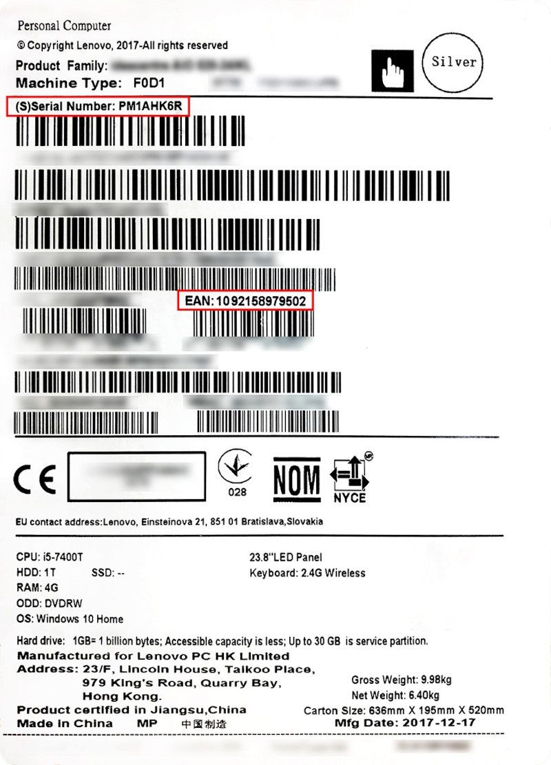 Lenovo kody