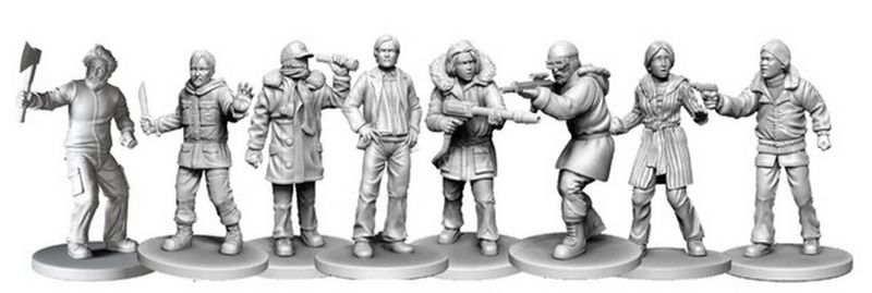 The Thing: gra planszowa - figurki z dodatku Norweska baza