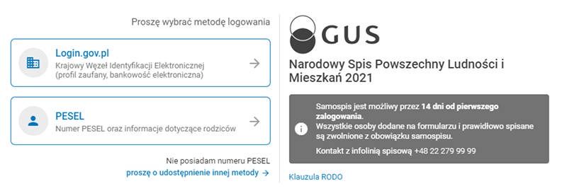 Spis 2021 logowanie